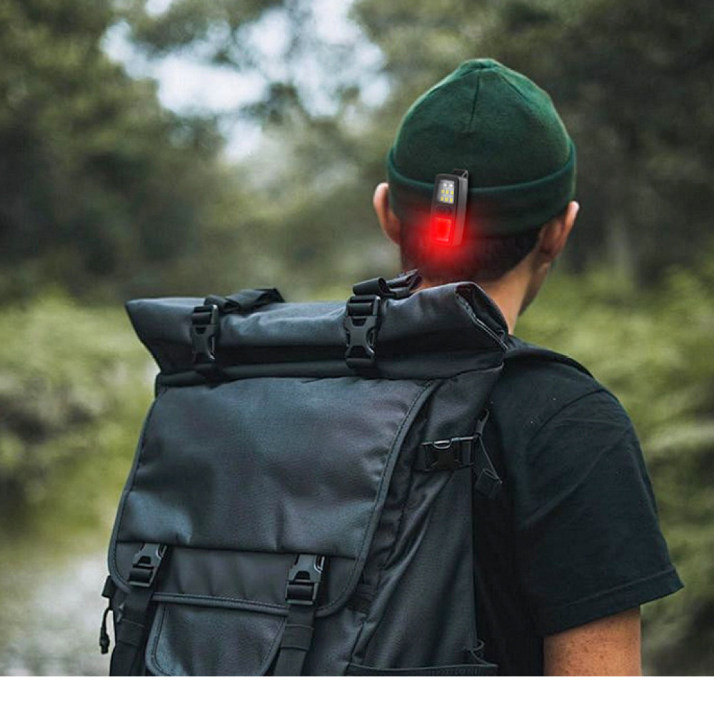 Running Gear Equipment - LEDクリップオンライト 充電式 安全懐中電灯 夜間ランニング サイクリング ハイキング