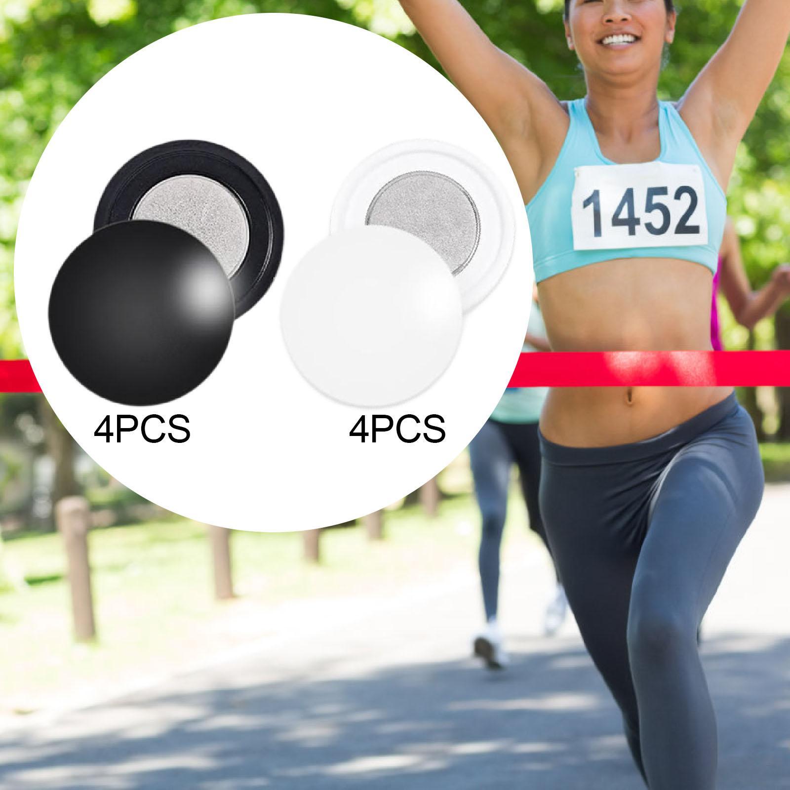 Running Gear Essential - 4 ペア磁気レースよだれかけクリップランニングギアランナー用レース番号バックルトライアスロン競技トラックラン用品