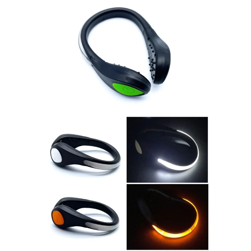 Running Gear Equipment - 新しい発光シューズクリップライト LED安全警告灯 アウトドア夜間ランニングサイクリングスポーツギア用