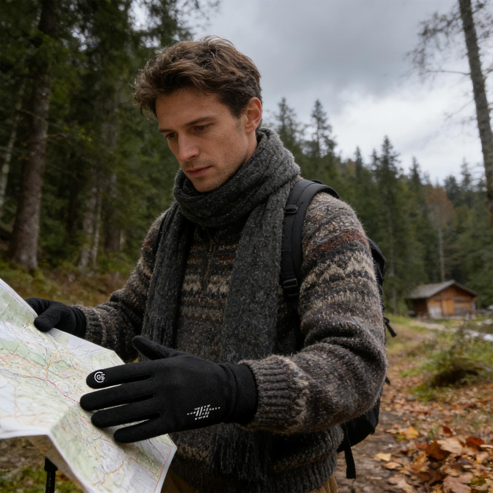 Running Gear For Cold Weather - 冬用サイクリンググローブ フルフィンガー アウトドア 寒さ対策 タッチスクリーン対応 スキーグローブ