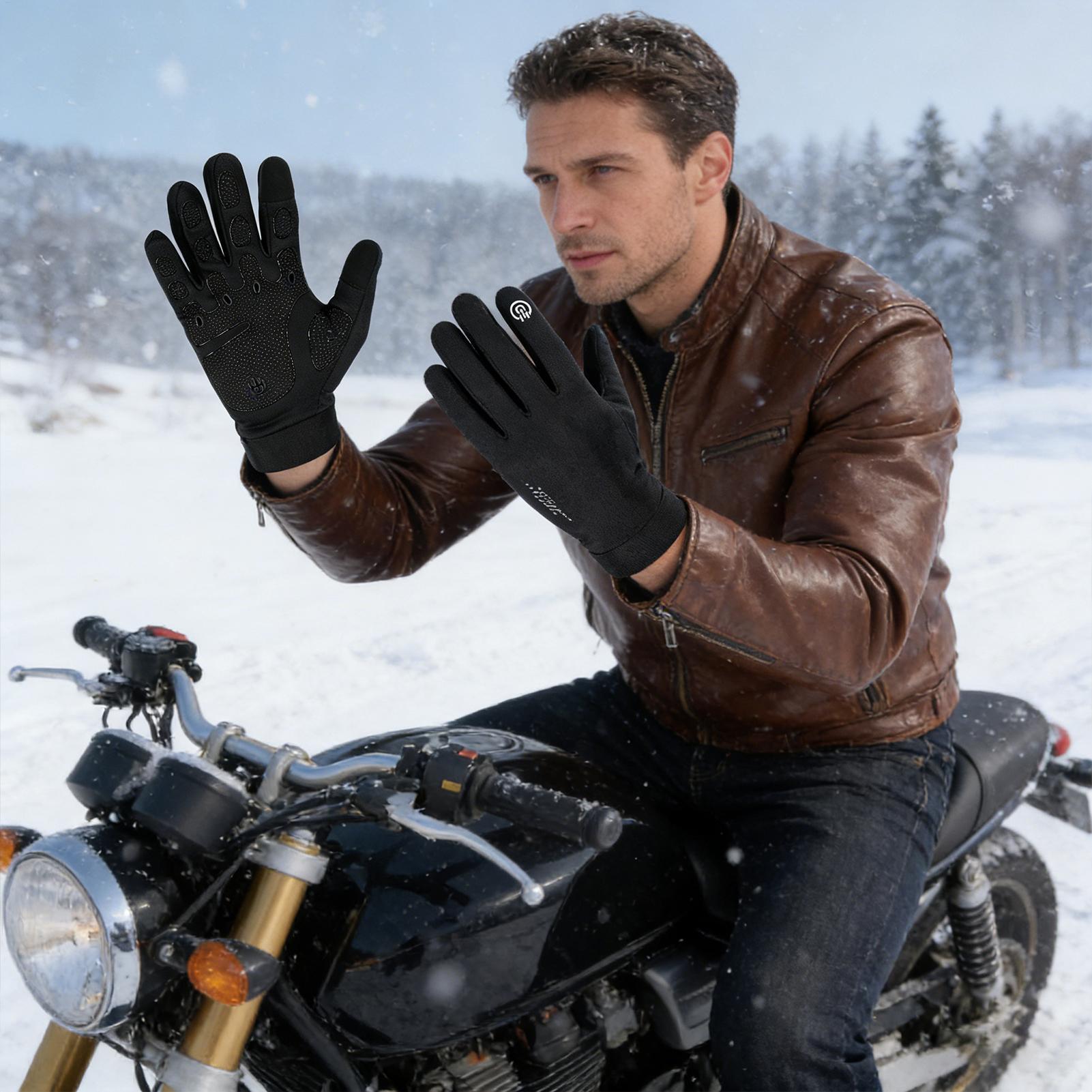 Running Gear For Cold Weather - フルフィンガー防寒グローブ 冬用サイクリンググローブ タッチスクリーン対応 スノーグローブ サイクリング ランニング