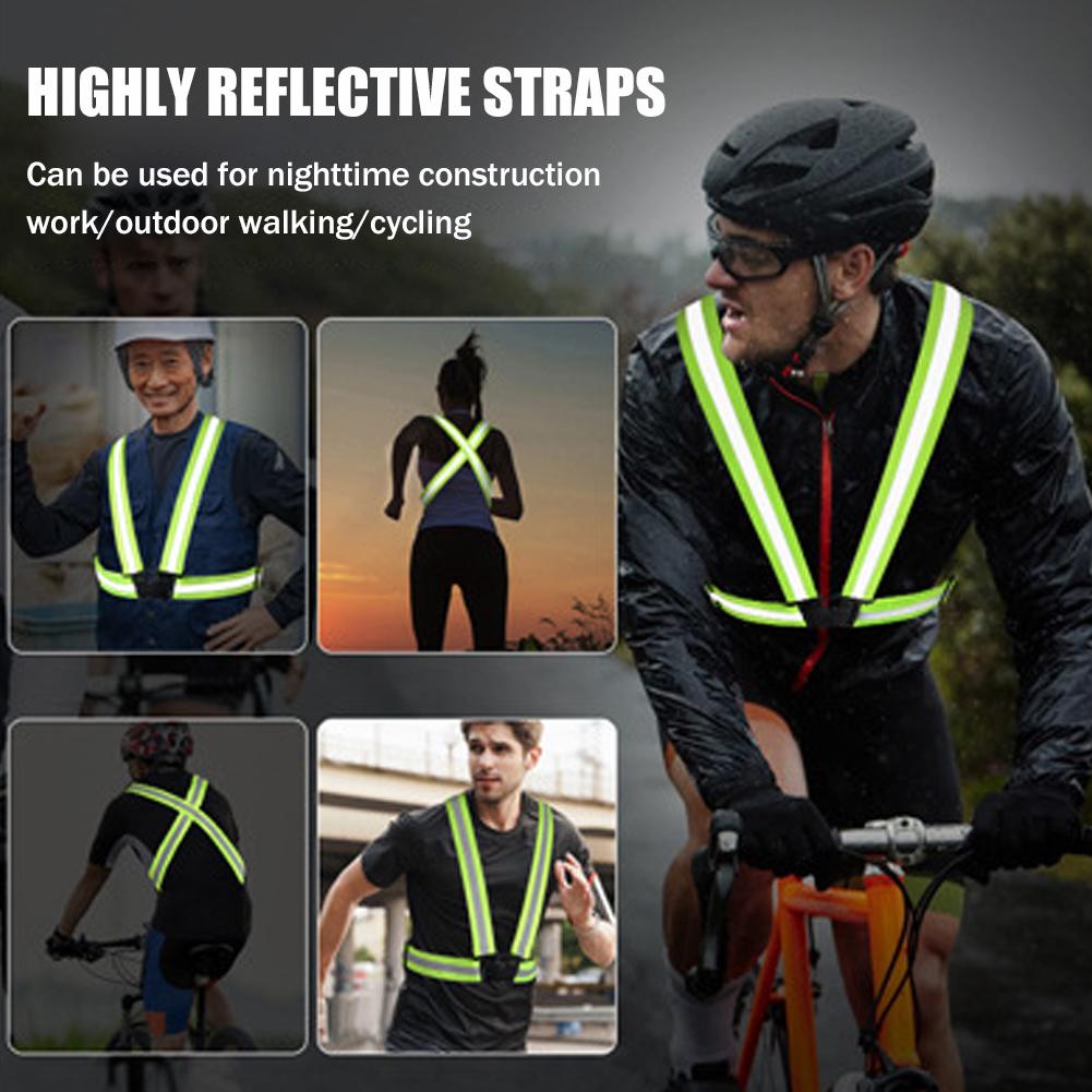屋外調節可能な安全ベスト夜間ウォーキング用反射ベスト軽量サイ - Running Gear Essential のレビューと価格