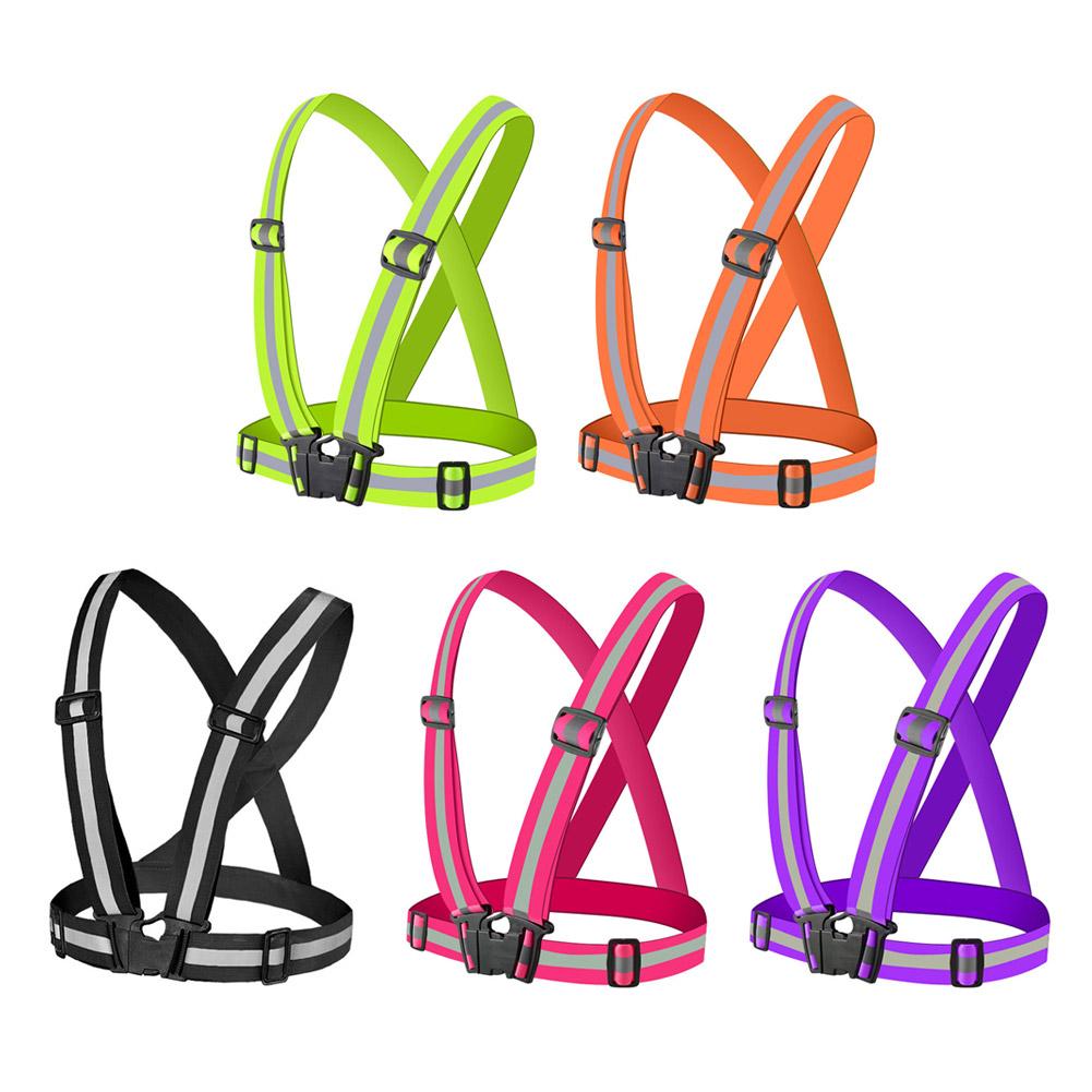ユニバーサルハイライト調整可能反射ベスト、反射バンド付き、夜 - Running Gear Essential のレビューと価格