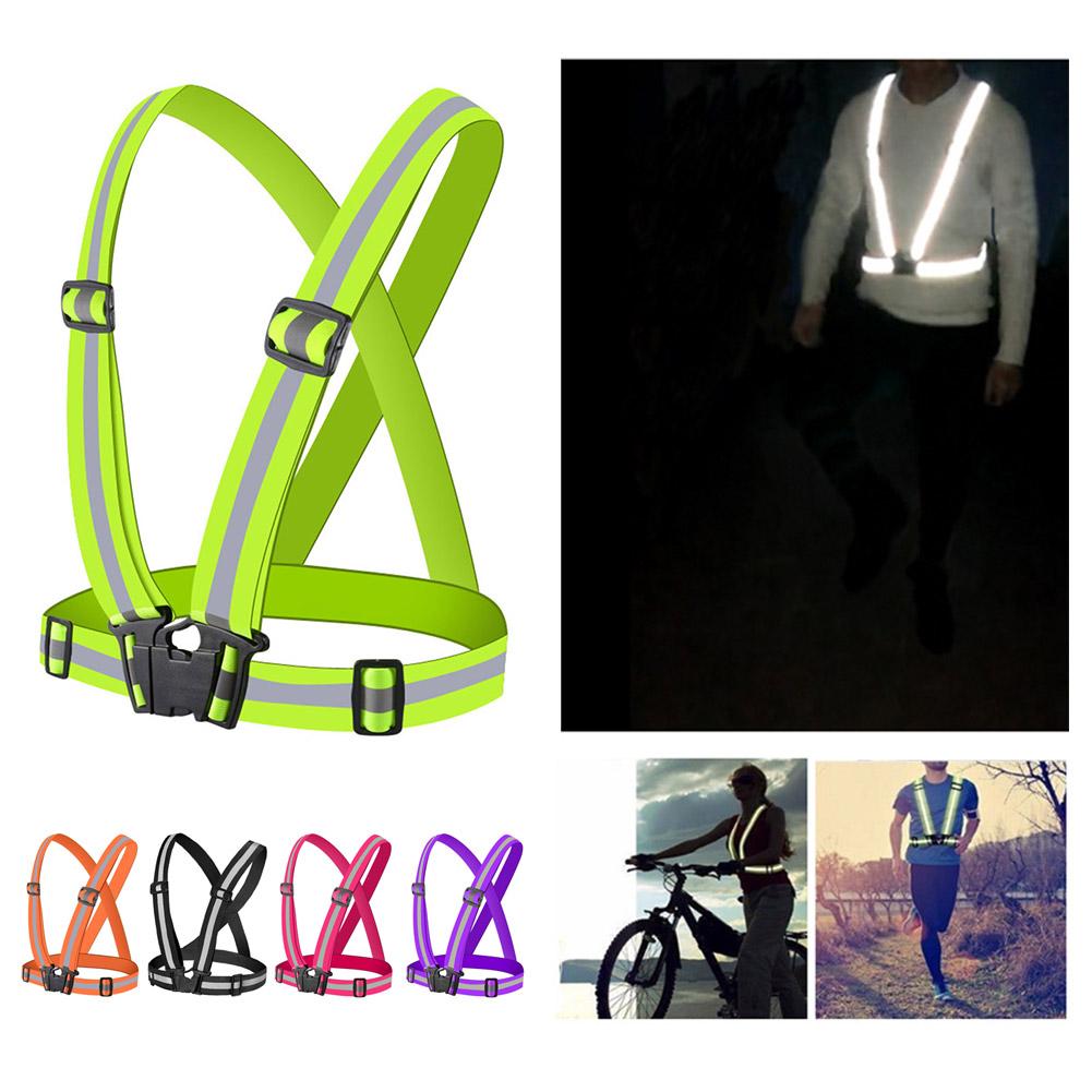 ユニバーサルハイライト調整可能反射ベスト、反射バンド付き、夜 - Running Gear Essential のレビューと価格