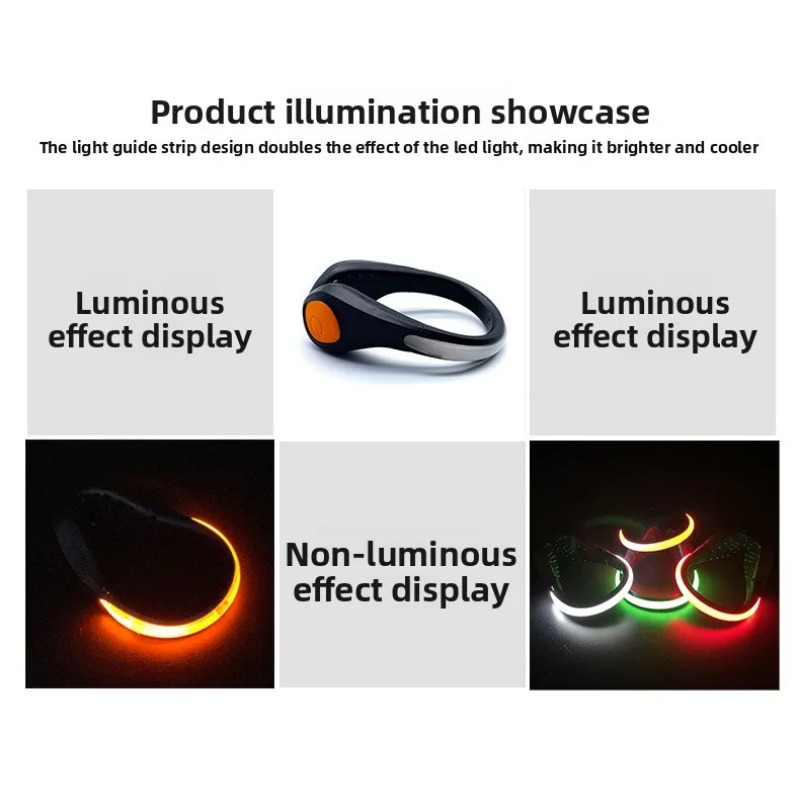 新しい発光シューズクリップライト LED安全警告灯 アウトド - Running Gear Equipment のレビューと価格