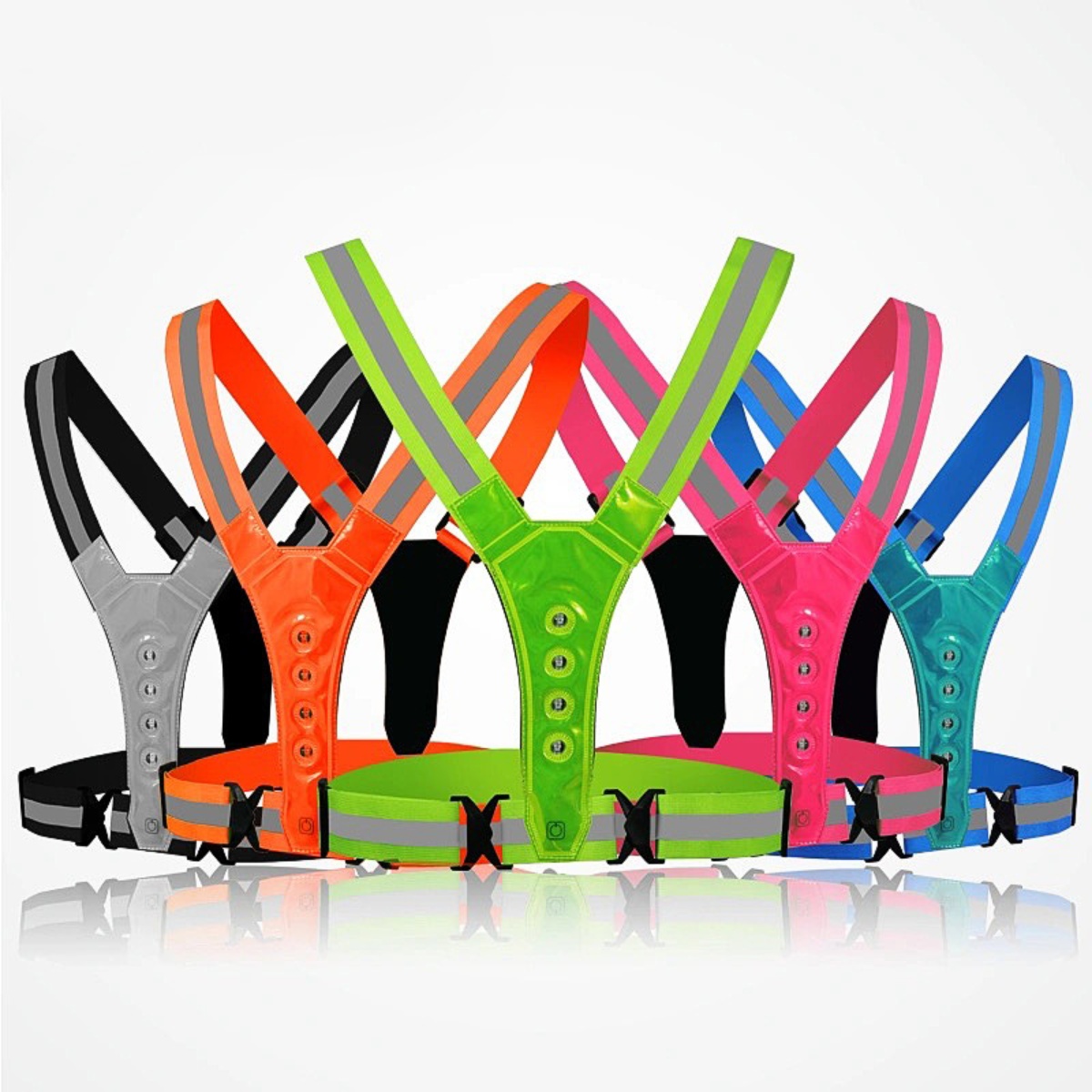 調節可能な LED ランニング & サイクリング安全ベスト  - Running Gear Essential のレビューと価格