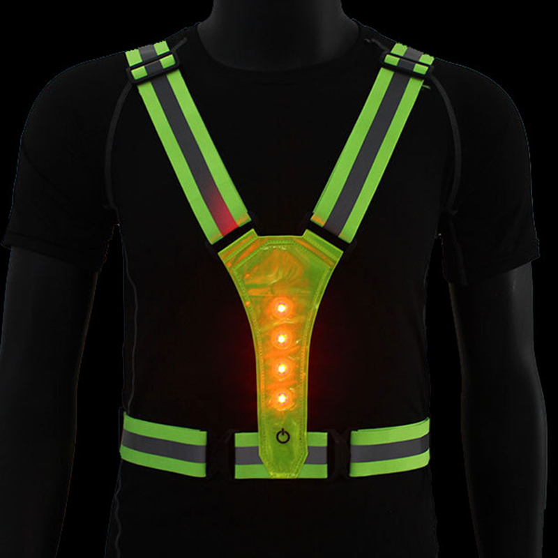 調節可能な LED ランニング & サイクリング安全ベスト  - Running Gear Essential のレビューと価格