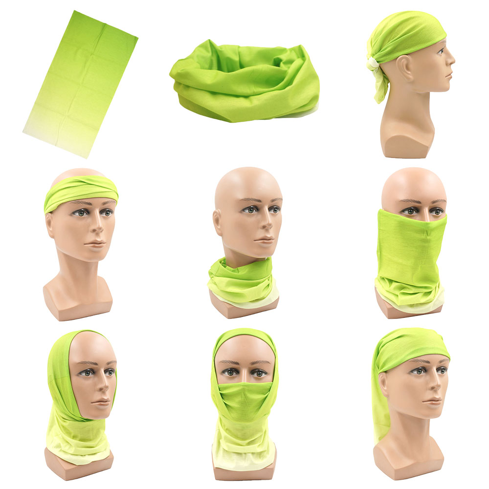 グリーンフェイスバンダナカバーハイキングネックゲートル男性女 - Running Gear Green のレビューと価格