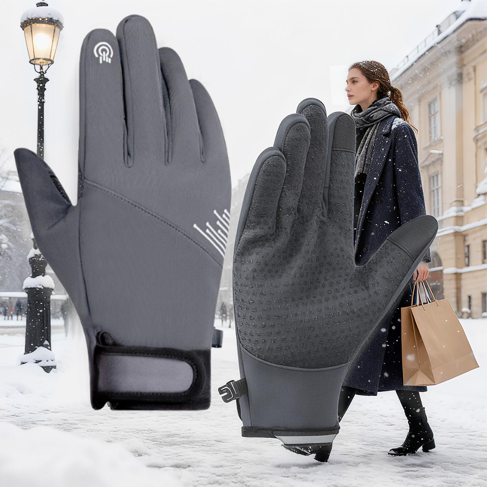 冬用暖かい手袋 防風 タッチスクリーン対応 寒さ対策 スノー - Running Gear For Cold Weather のレビューと価格