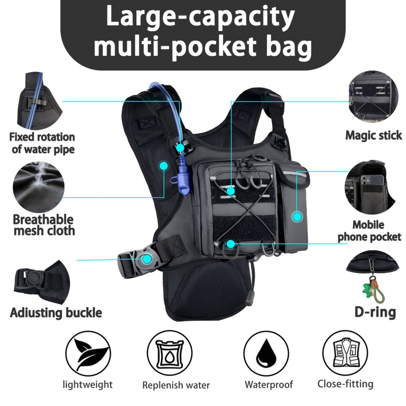 2026年新型タクティカルベストチェストバッグ、2Lウォータ - Running Gear Essential のレビューと価格
