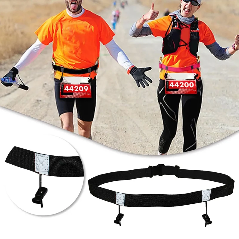 ランニングレース番号ベルトウエストパックよだれかけホルダート - Running Gear Motor のレビューと価格