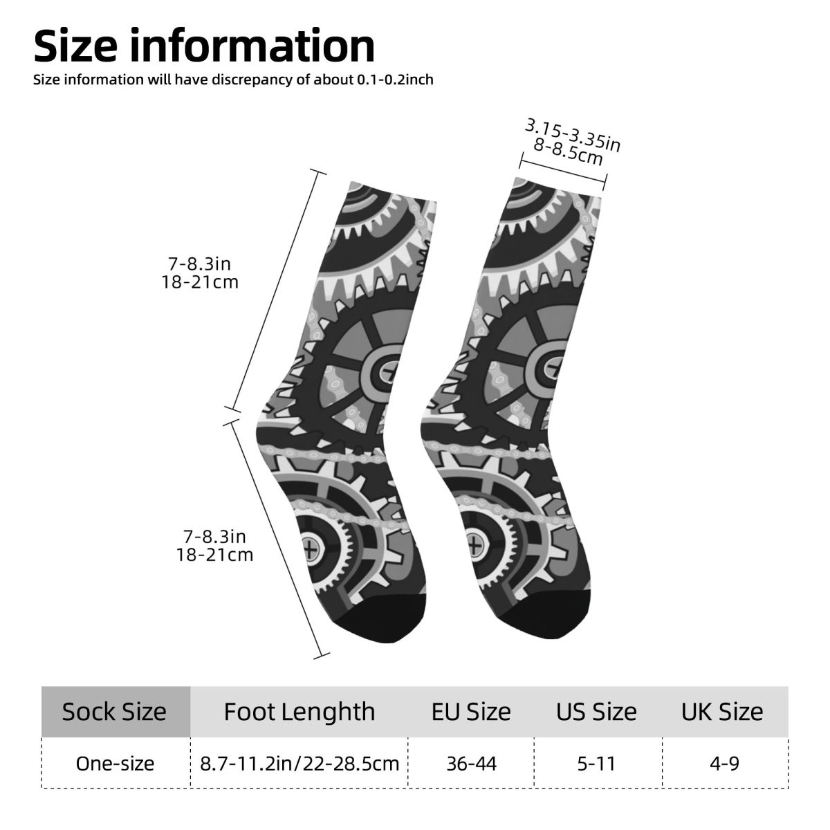 ギアヴィンテージホイールストッキング男性プリント工業デザイン - Quality Running Gear のレビューと価格